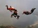 3 Skydivers over the Gower